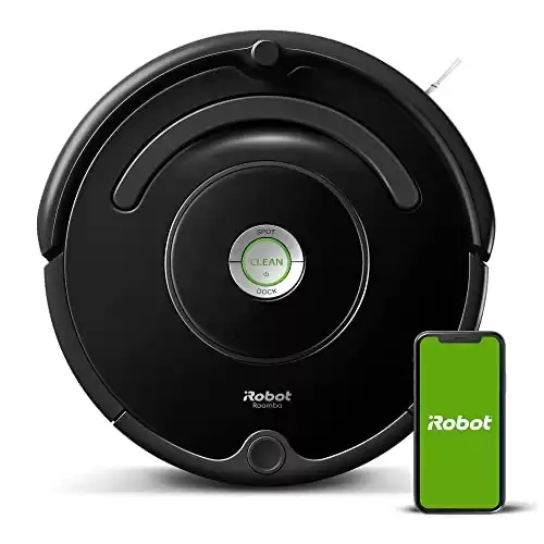 iRobot Roomba Vac Robot Vacuum (Q0120) - Easy to use, Power-Lifting Suction, Multi-Surface Cleaning, Smart Navigation Cleans in Neat Rows, Self-Charging, Alexa, 675