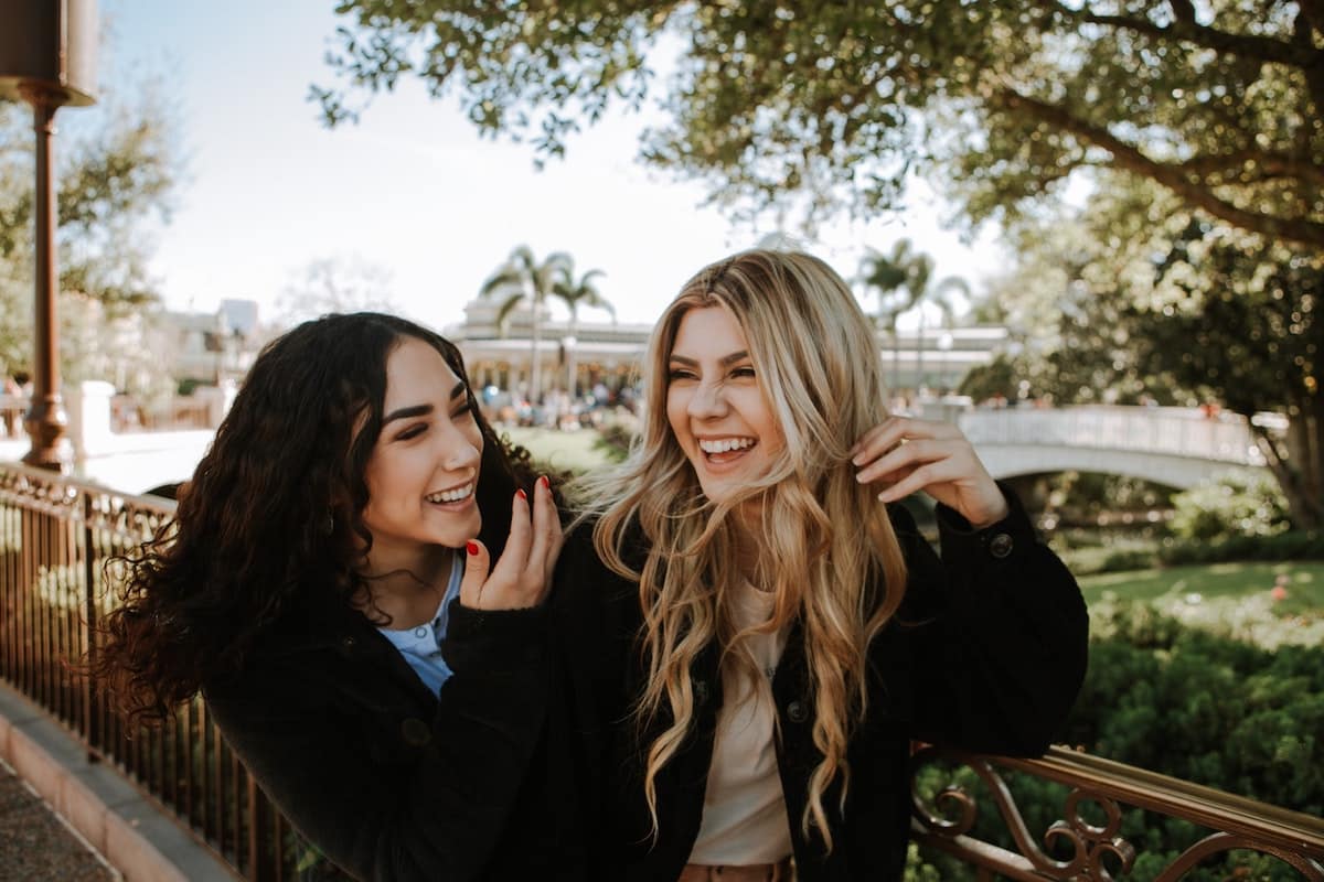 girls laughing