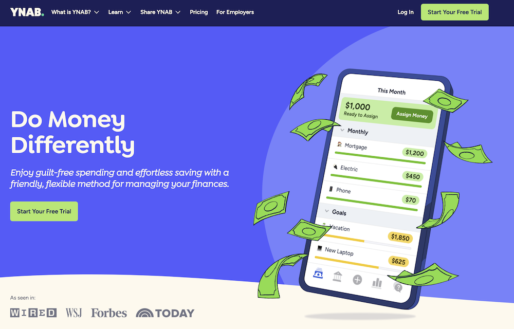 ynab homepage